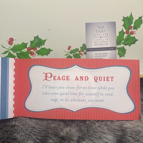 Vintage Lacquerware Tray - Red and White with cute coupon book - Picture 6 of 16